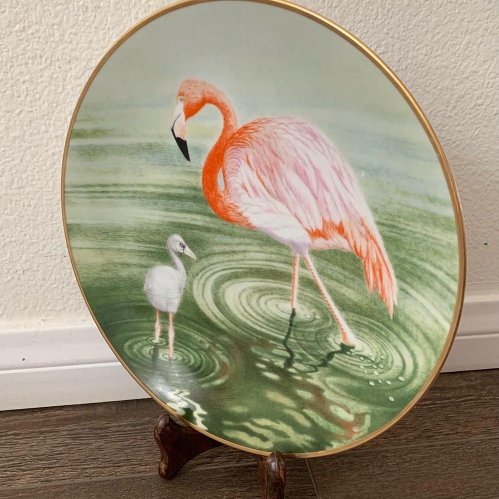 Flamingo Decorative Plate from w. Germany - Picture 6 of 8